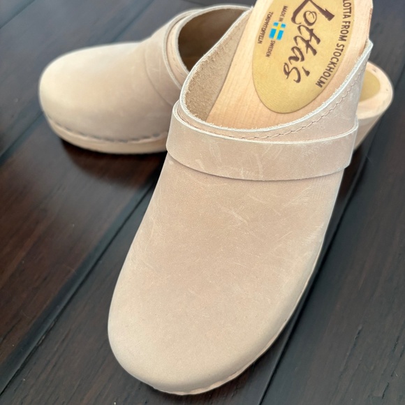 Lotta From Stockholm Low Slip-on Clogs - Size 37 Oatmeal Nubuck - Picture 4 of 7